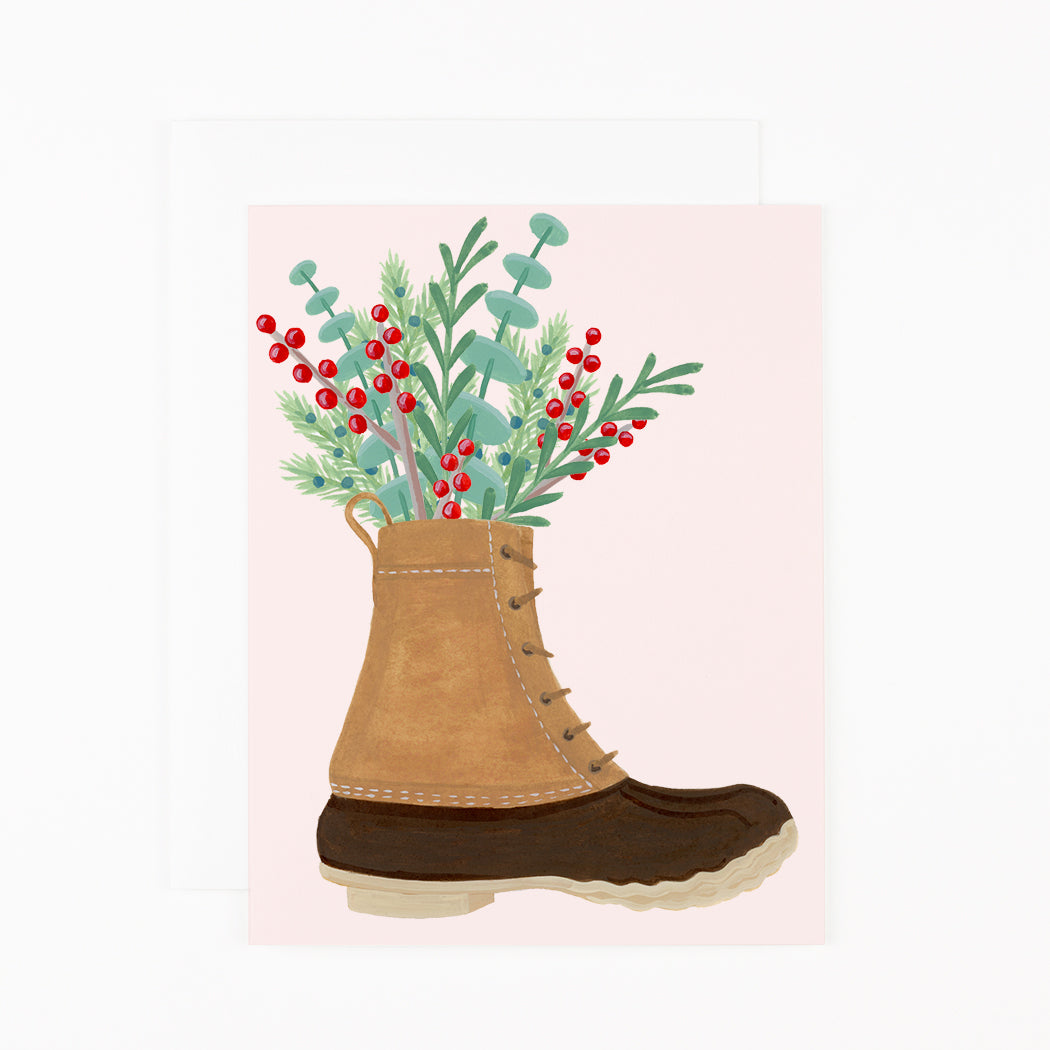 Duck Boot with Holiday Sprigs