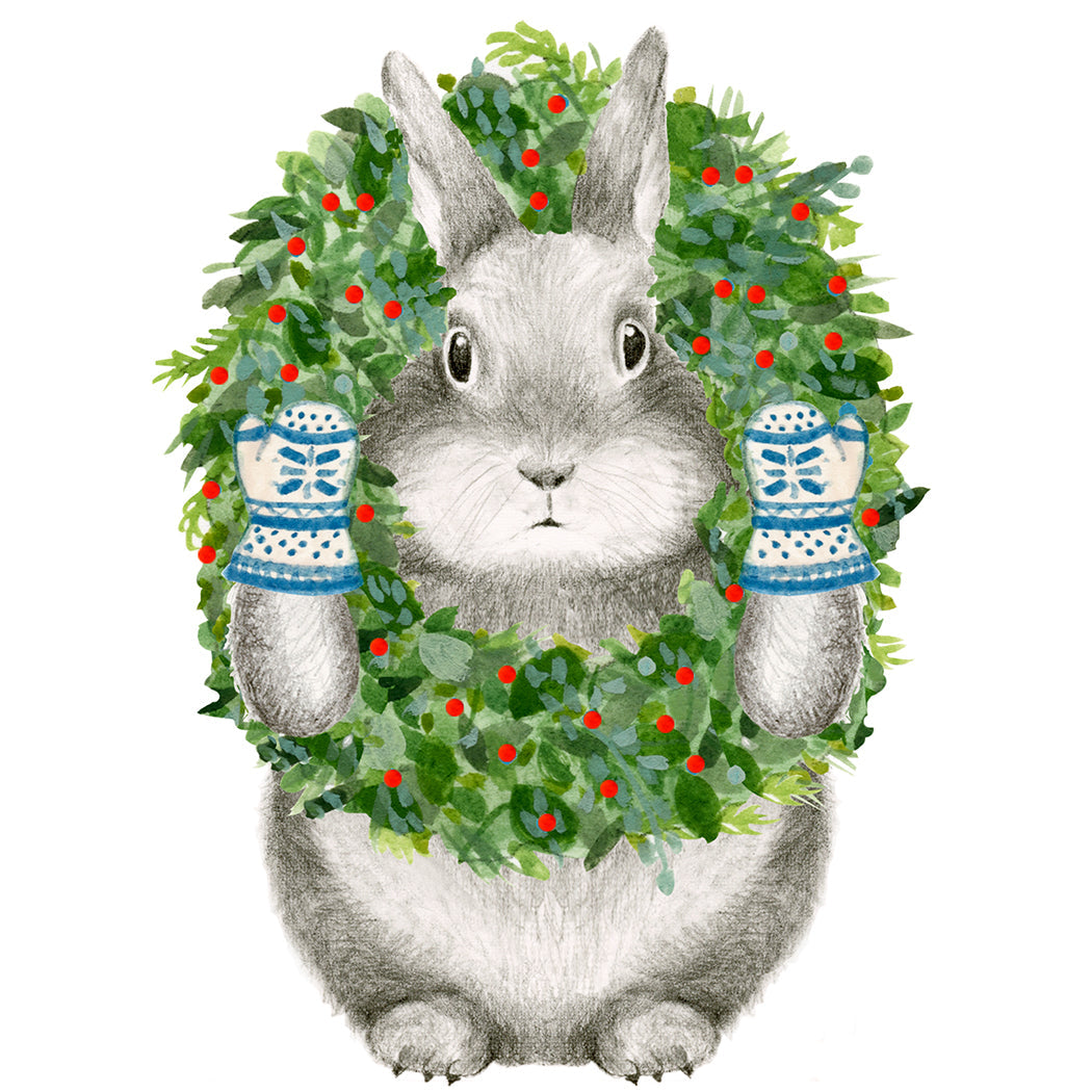 Bunny With Wreath