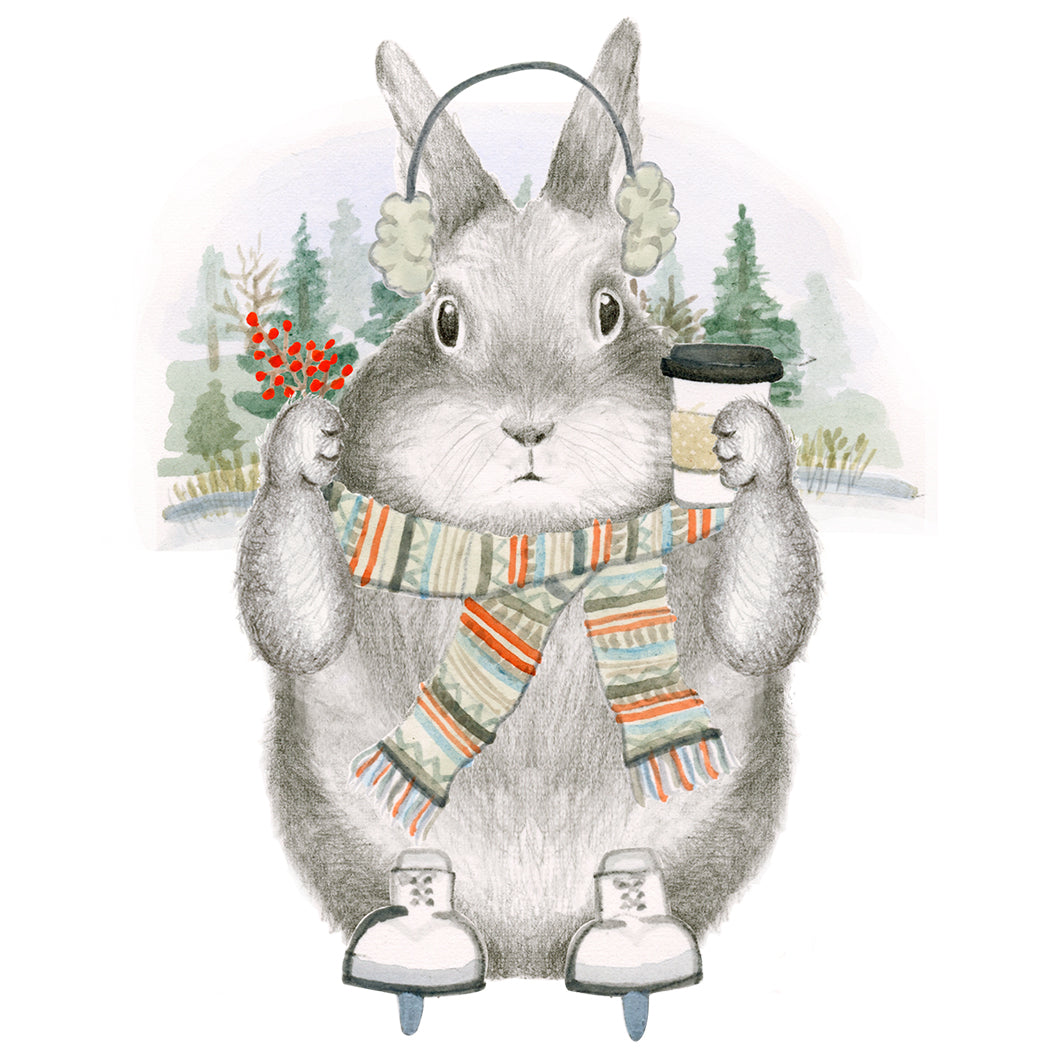 Ice Skating Bunny
