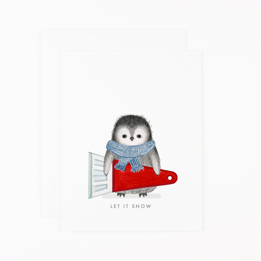 Penguin with Snow Scraper