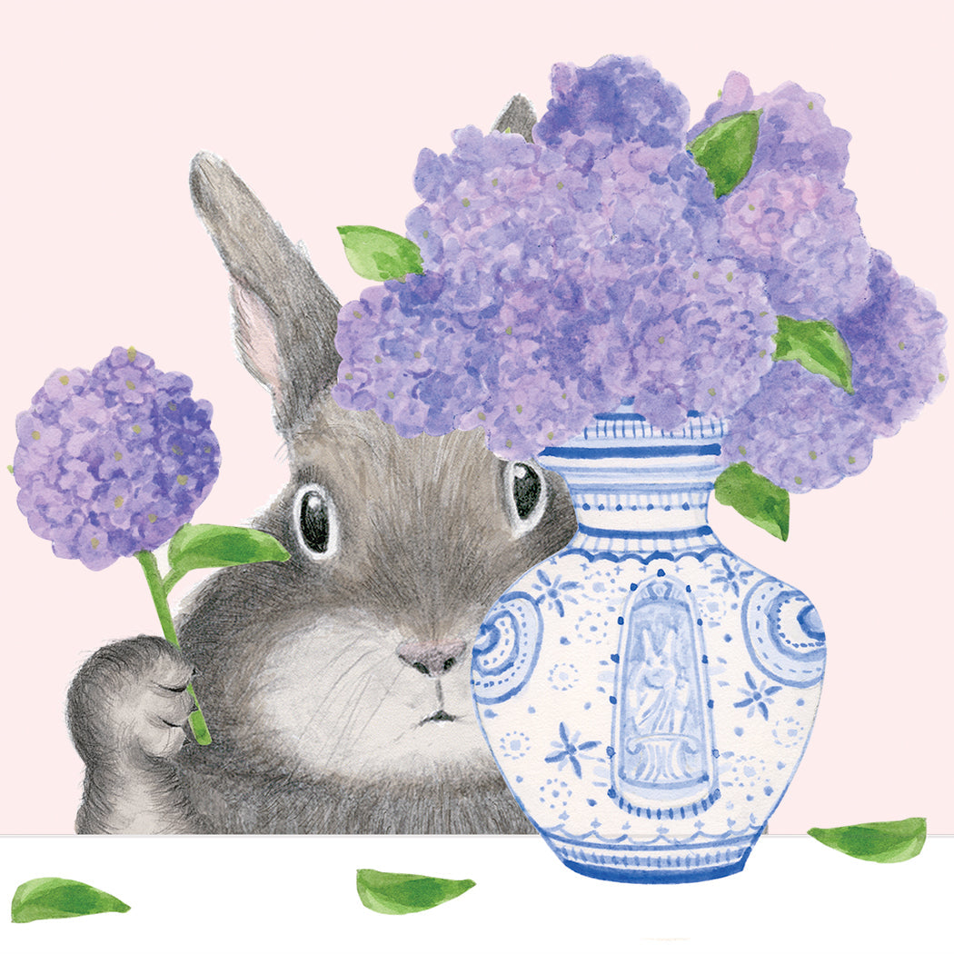 Bunny Arranging Lilacs
