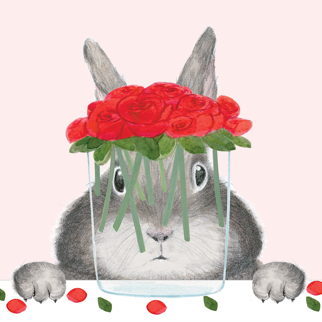 Bunny with Roses