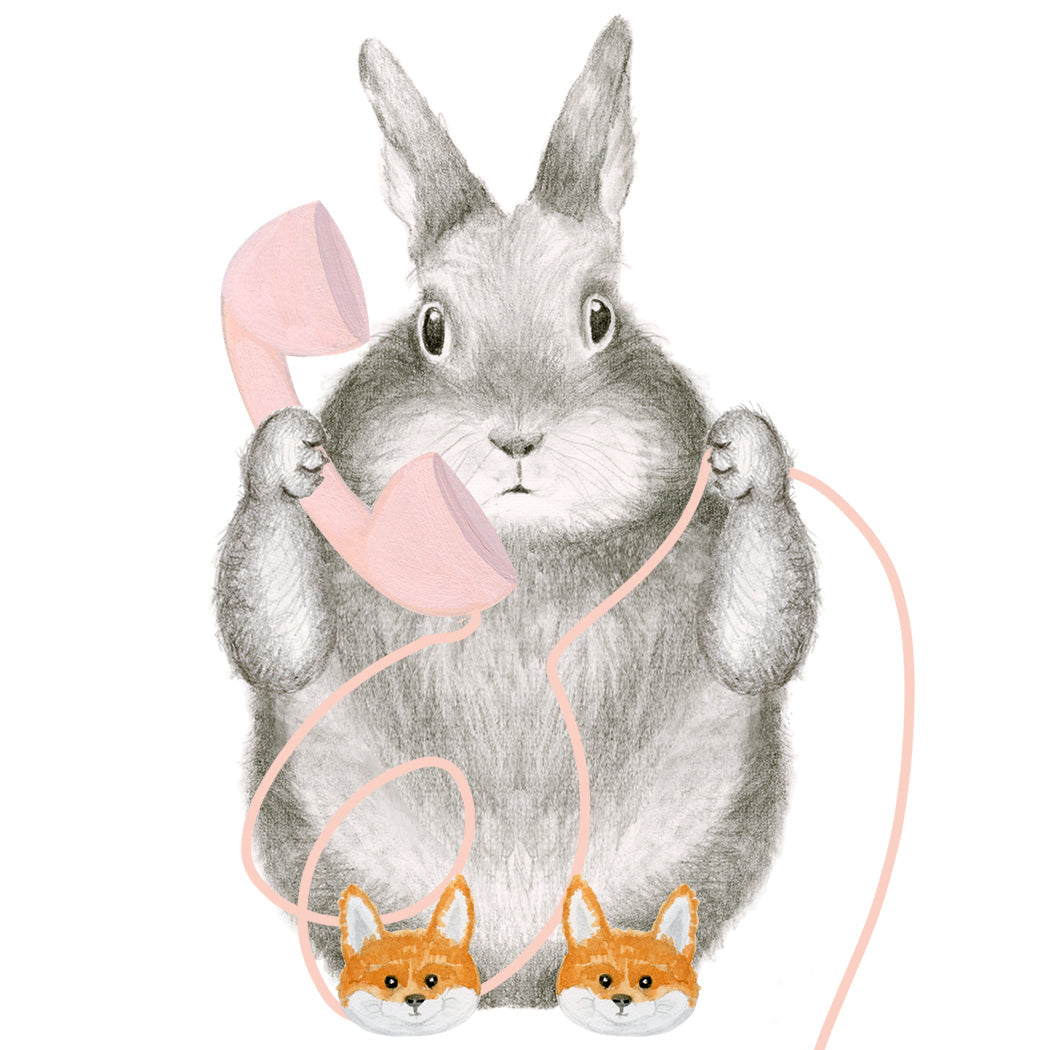 Bunny in Fox Slippers