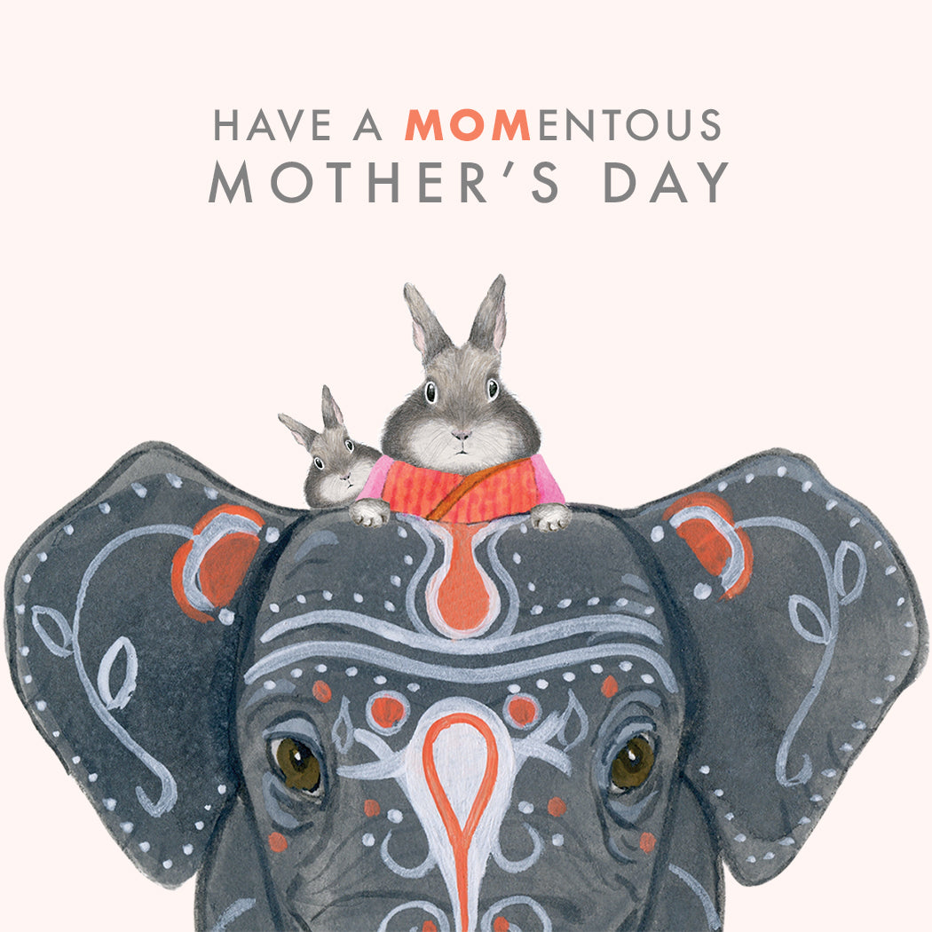 Mom Bunny on Elephant