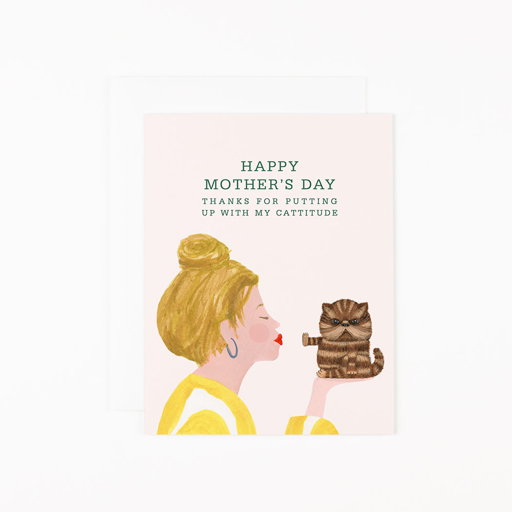 Cattitude Mom - Yellow Blouse