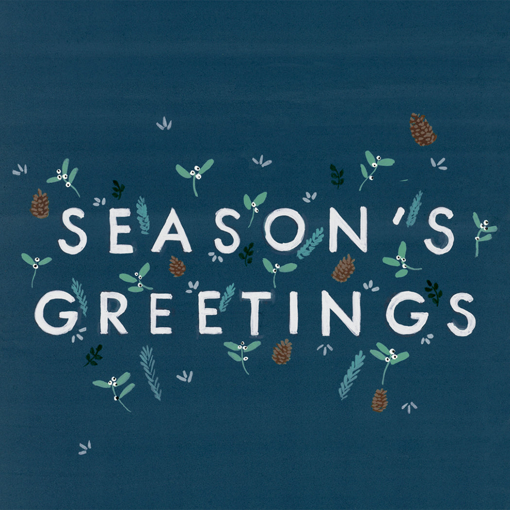 Season's Greetings Painted Edge