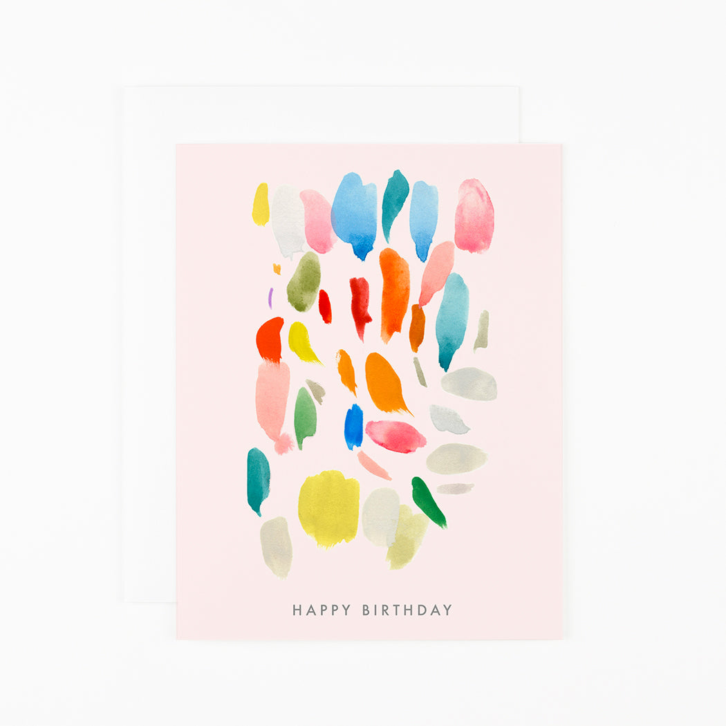 Birthday Paint Strokes-Pink