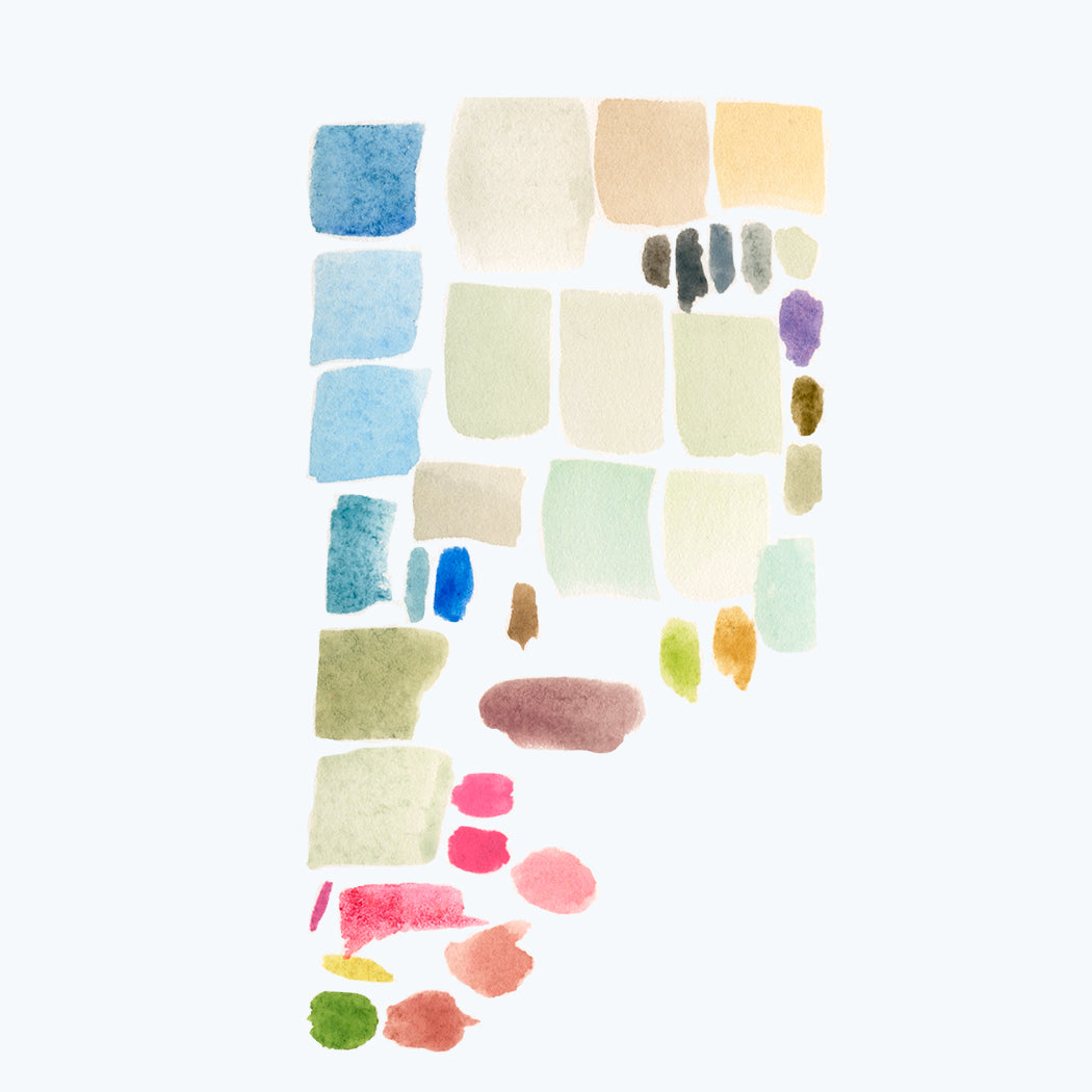 Birthday Paint Strokes-Blue
