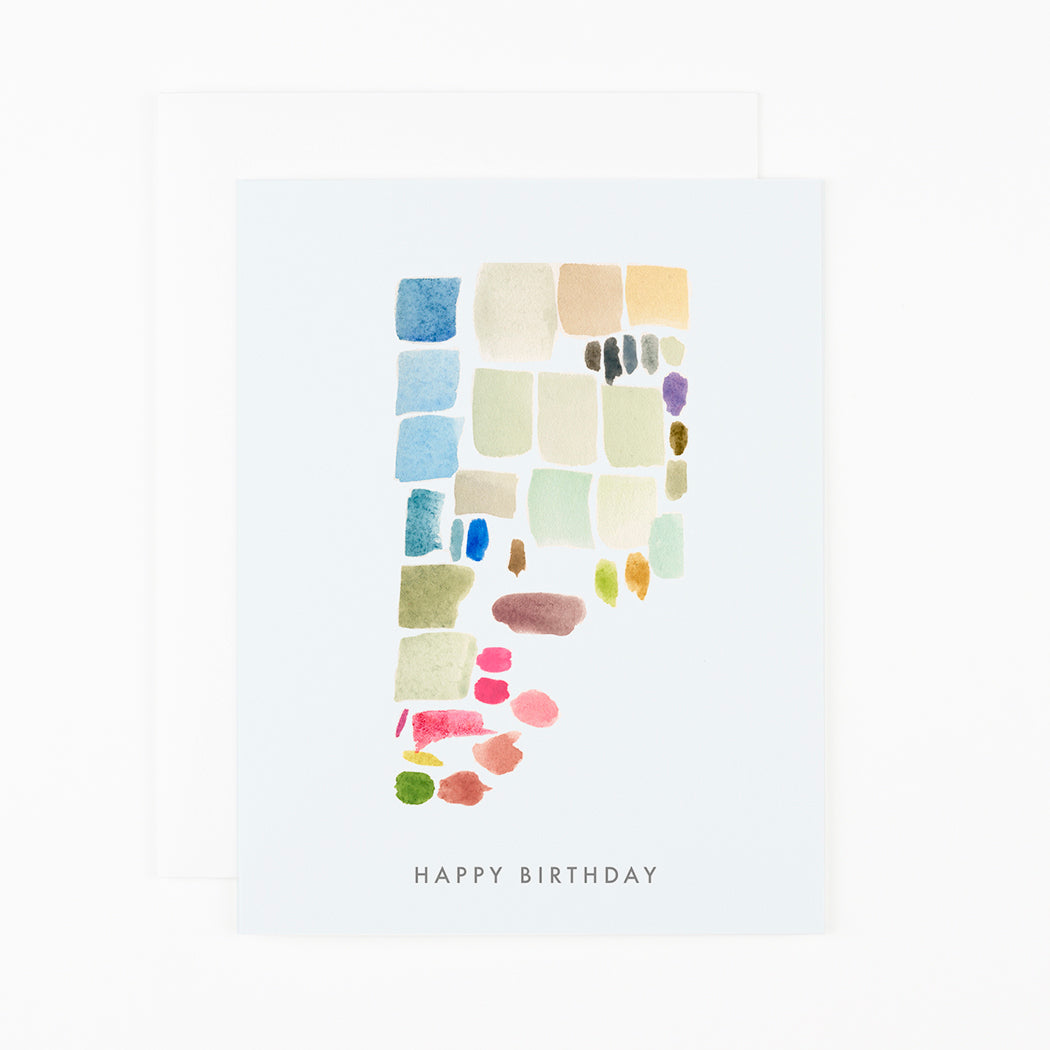 Birthday Paint Strokes-Blue