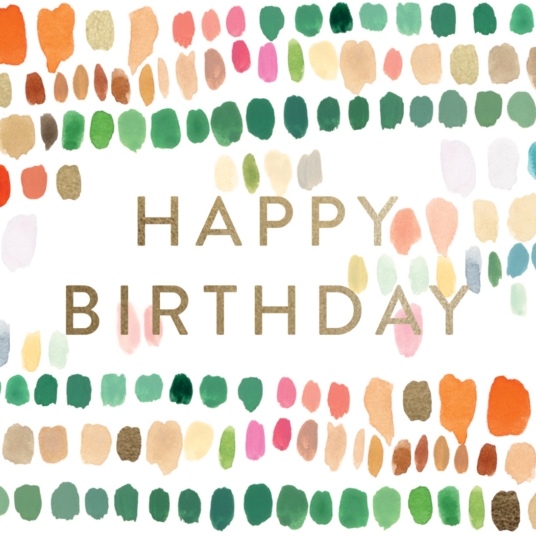 Paint Palette Birthday *gold foil