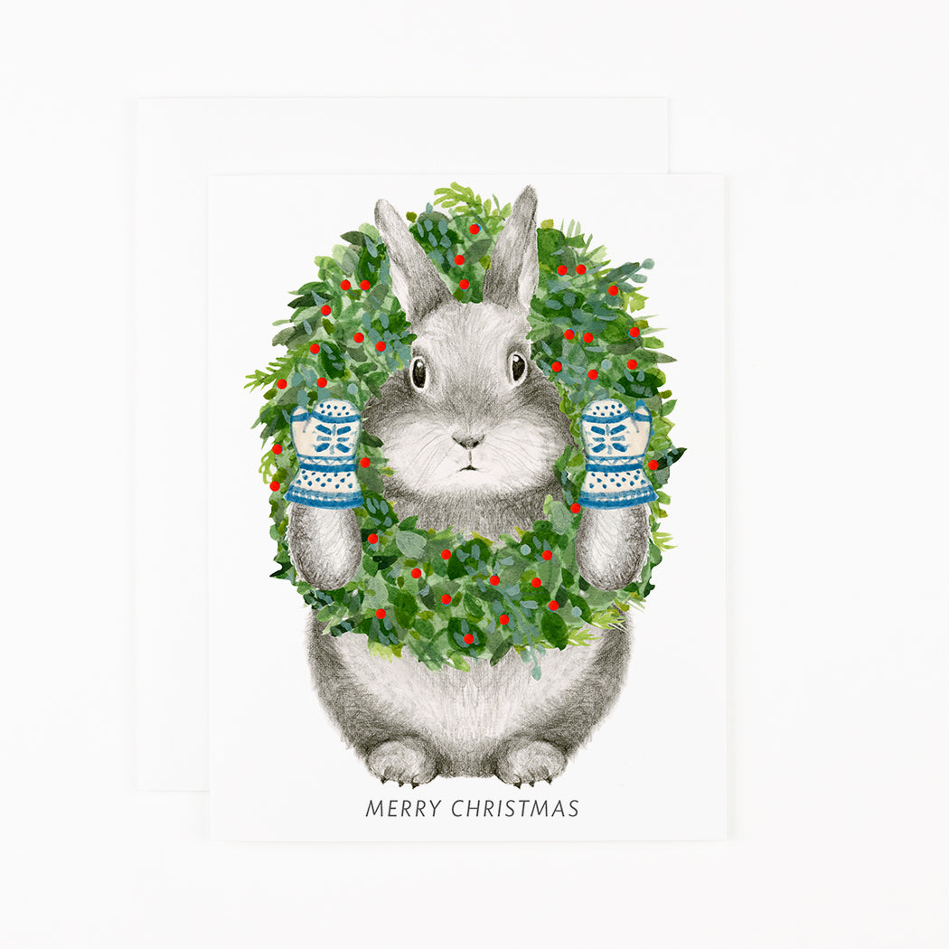 Bunny With Wreath  