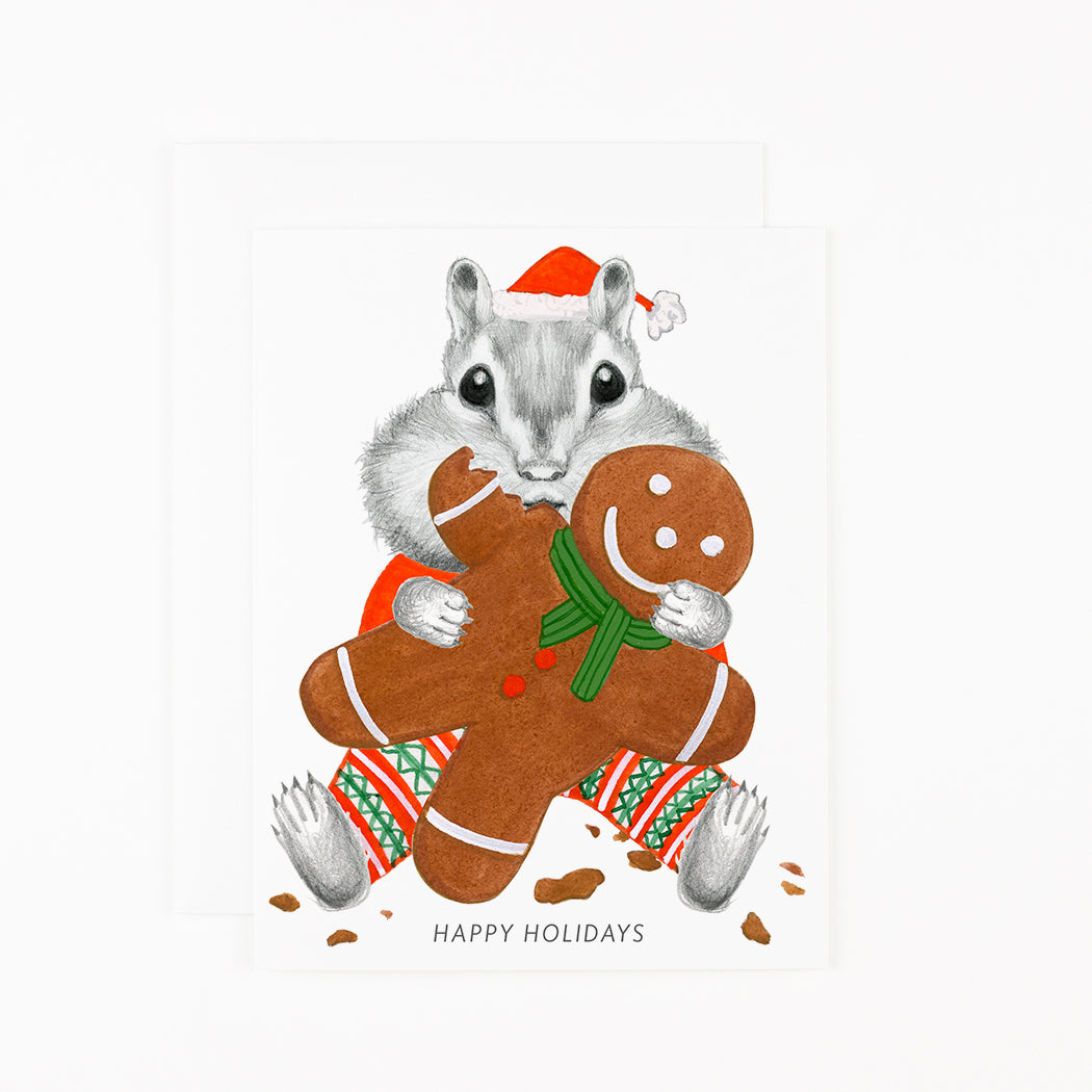 Chipmunk Eating Gingerbread  