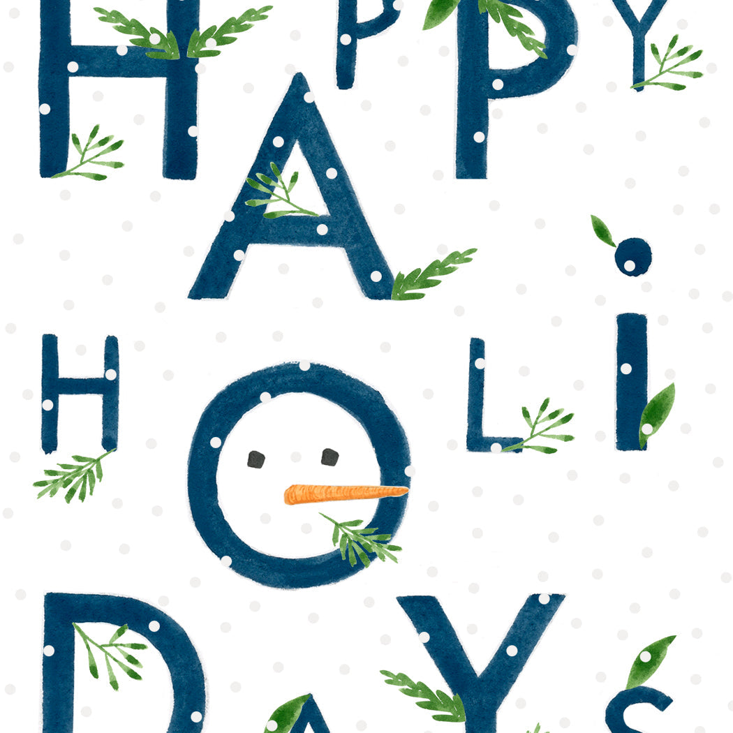 Holiday Letters with Snow  