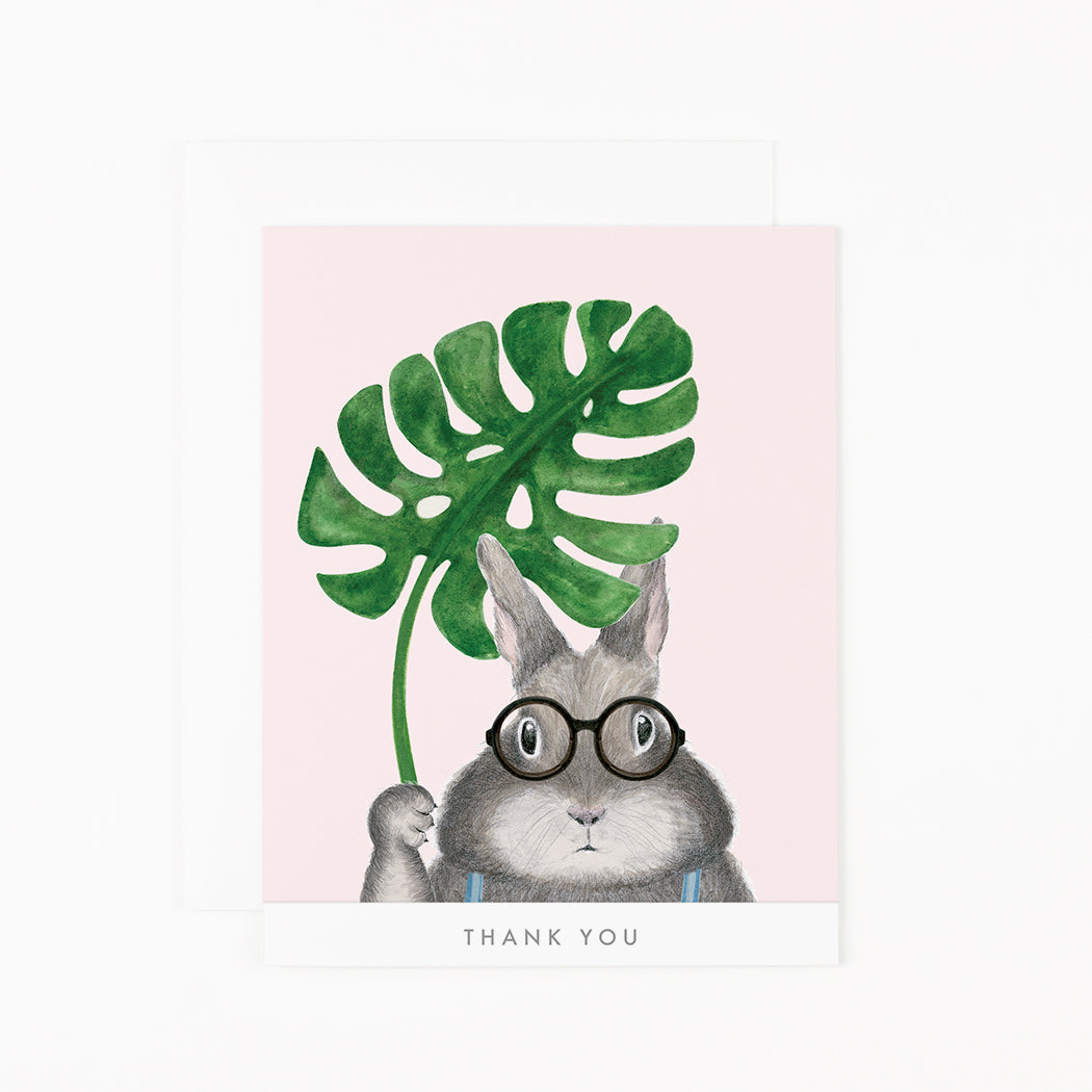 Bunny with Monstera  