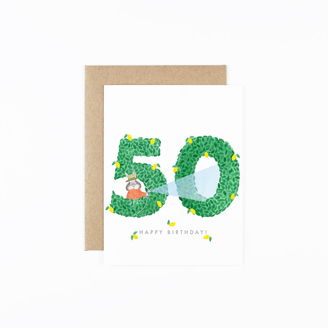 Happy Birthday Topiary 50