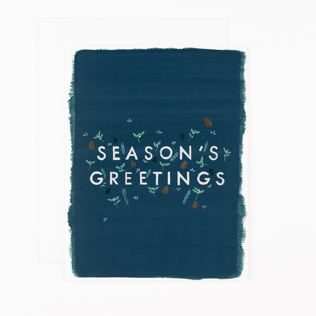 Season's Greetings Painted Edge  